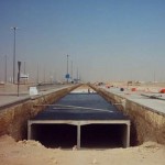 أحد مشاريع تصريف السيول المنفذة بالرياض - أحد مشاريع تصريف السيول المنفذة بالرياض -