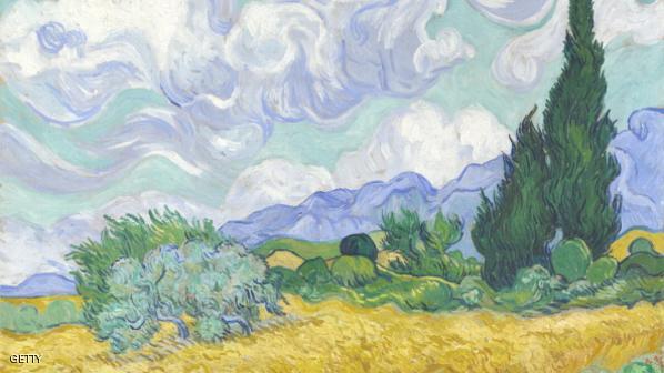 A Wheatfield, with Cypresses, 1889. Artist: Gogh, Vincent, van (1853-1890)
