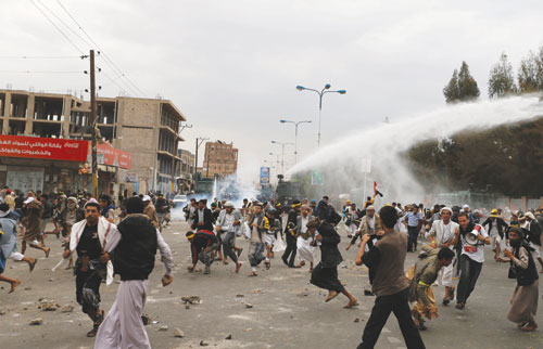 متظاهرون حوثيون