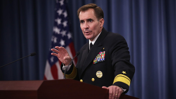 Pentagon Press Secretary Rear Admiral John Kirby Holds Press Briefing