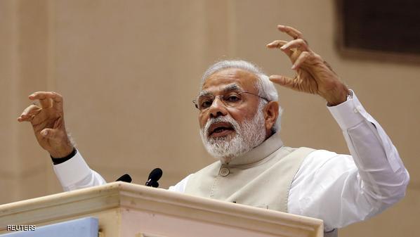 File photo shows India's PM Modi speaking at the inaugural session of RE-Invest 2015 in New Delhi